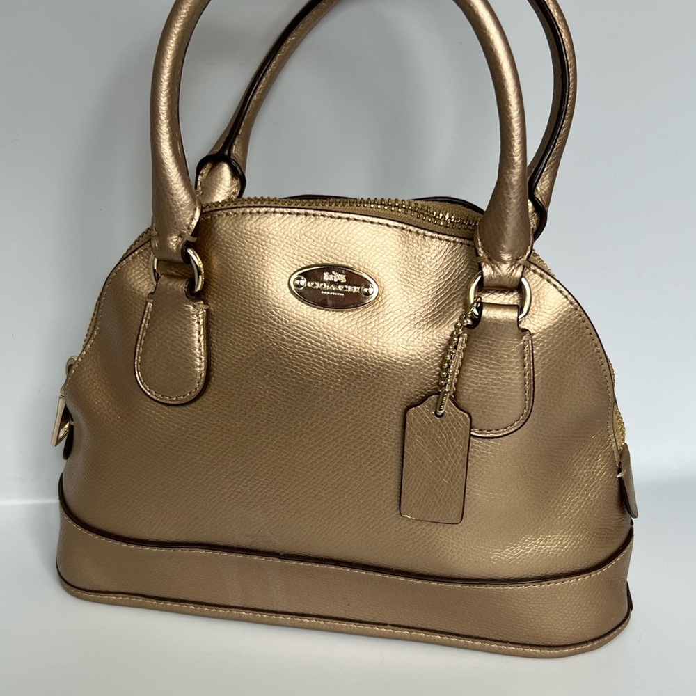 Coach Metallic Gold Satchel - Picture 9 of 10